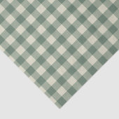 Rustic Green Gingham Modern Kerstmis Tissuepapier (Detail)