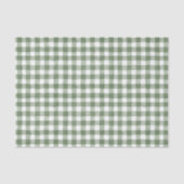 Rustic Green Gingham Tissue Paper Tissuepapier (Voorkant)