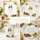 Rustic Green Gingham Ze Is Net Binnengehaald Poster