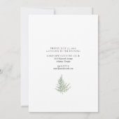 Rustic Green Gold Fern Wedding Kaart (Achterkant)