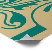 Rustic Green Gold zitplaats poster (Hoek)