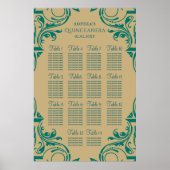 Rustic Green Gold zitplan poster (Voorkant)