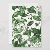 Rustic Green Holly met kerstfeestdag Kaart (Achterkant)