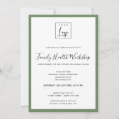 RUSTIC GREEN KRAFT JOU LOGO WORKSHOP GALA EVENEMEN KAART (Voorkant)