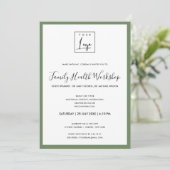 RUSTIC GREEN KRAFT JOU LOGO WORKSHOP GALA EVENEMEN KAART (Staand voorkant)