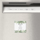 Rustic Green laat Greenery Foliage sparen de datum Magneet (Insitu (Vaatwasser))