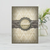 Rustic Green Lace Western Country Vrijgezellenfees Kaart (Staand voorkant)