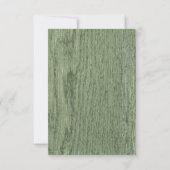 Rustic Green Leafy Wreath Wedding RSVP Kaart (Achterkant)