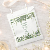 Rustic Green Leaves Greenery Foliage Bedankzakje (Geknipt)