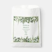 Rustic Green Leaves Greenery Foliage Bedankzakje (Voorkant)