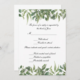 Rustic Green Leaves Greenery Foliage Response Kaar Kaart