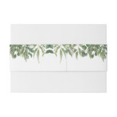 Rustic Green Leaves Greenery Foliage Uitnodigingen Wikkel (Achterkant Voorbeeld)