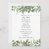 Rustic Green Leaves Greenery Foliage Vrijgezellenf Kaart (Voorkant)