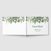 Rustic Green Leaves Greenery Foliage Wedding Gastenboek (Volledig)