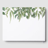 Rustic Green Leaves Greenery Foliage Wedding Gastenboek (Achterkant)