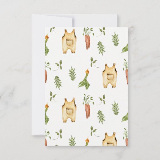 Rustic Green Locally Grown Baby Shower  Bedankkaart (Achterkant)