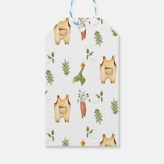 Rustic Green Locally Grown Baby Shower Cadeaulabel (Achterkant)