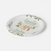 Rustic Green Locally Grown Baby Shower Papieren Bordje (Gekanteld)