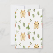 Rustic Green Lokale Baby Shower Bedankkaart (Achterkant)