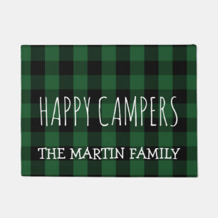 Rustic Green Lumberjack Pset   Happy Campers Deurmat