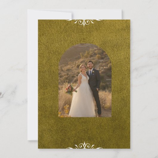 Rustic Green Mexican Wedding Invitation Kaart (Achterkant)
