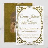 Rustic Green Mexican Wedding Invitation Kaart (Voorkant / Achterkant)