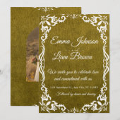 Rustic Green Mexican Wedding Invitation Kaart (Voorkant / Achterkant)