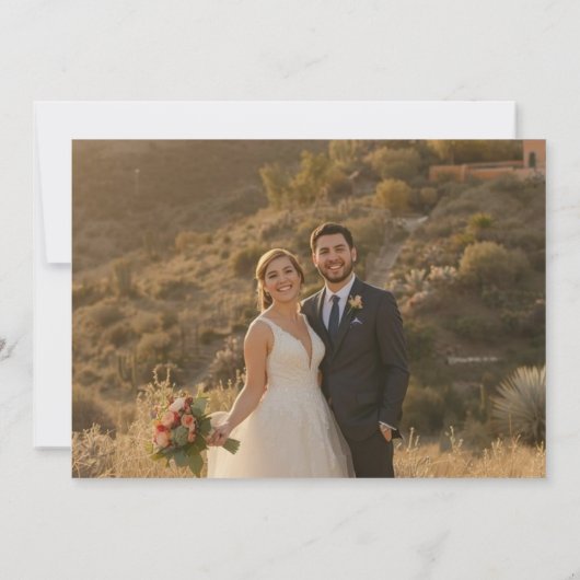 Rustic Green Mexican Wedding – Save the Date (Achterkant)