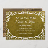 Rustic Green Mexican Wedding – Save the Date (Voorkant / Achterkant)