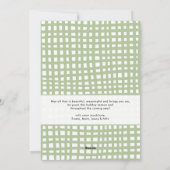 Rustic Green Monogram Vrolijk Kerstfeest 2 Foto Feestdagenkaart (Achterkant)