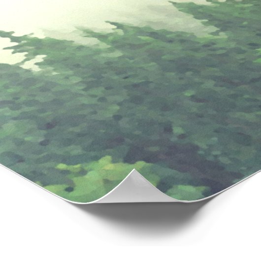 Rustic Green Mountain Pines 8 Table Seating Chart Poster (Hoek)