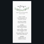 Rustic Green Olive Branch Simple Wedding Menu Card<br><div class="desc">Het Robuuste en Eenvoudige Groene OlijfWuwmenu van de Tak. Klik op de button Aanpassen hierboven. Overeenkomende objecten zijn ook beschikbaar.</div>
