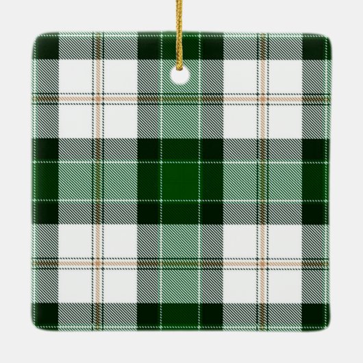 Rustic Green Photo Pset-kerstversier Keramisch Ornament (Achterkant)