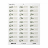 Rustic Green Pine Bossen Mountain Sketch Adres Etiket (Full Sheet)