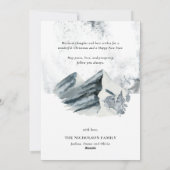 Rustic Green Pine Modern Script MERRY ALLES Feestdagenkaart (Achterkant)