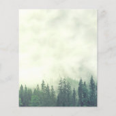 Rustic Green Pine Trees BUDGET Weddenschap (Achterkant)