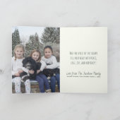 Rustic Green Pine Trees Merry kerstfoto Feestdagen Kaart (Binnen)