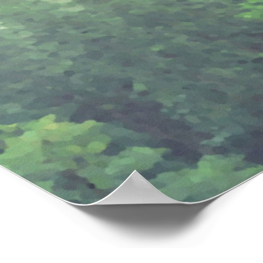 Rustic Green Pines 24 Table Wedding Seating Chart Poster (Hoek)