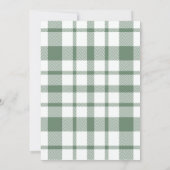 Rustic Green Plaid kerstfeest uitnodiging (Achterkant)