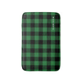 Rustic Green Pset Pattern Holiday Personalized Badmat (Voorkant Verticaal)