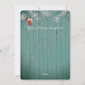 Rustic Green  Red Elf Foto Merry Kerstmis Feestdagenkaart (Achterkant)