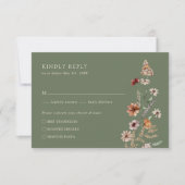 Rustic Green RSVP-kaart RSVP Kaartje (Voorkant)