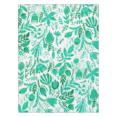 Rustic Green Spring Garden Floral Waterverf Tafelkleed (Voorkant)