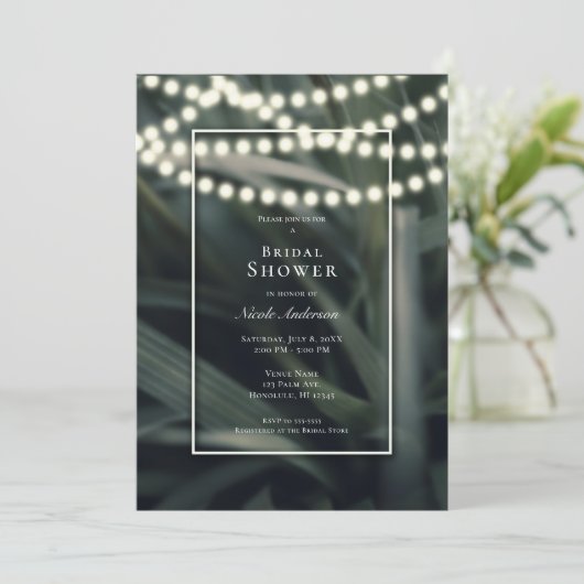 Rustic Green Spring Grass & Lights Sweet 16 Kaart (Staand voorkant)