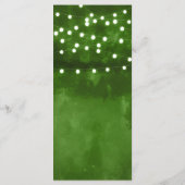 Rustic Green String Lights Elegant Wedding Menu (Achterkant)