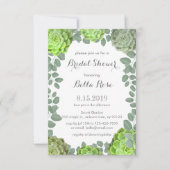 Rustic Green Succulents Bridal Shower Invitations Kaart (Voorkant)