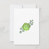 Rustic Green Succulents Bridal Shower Invitations Kaart (Achterkant)