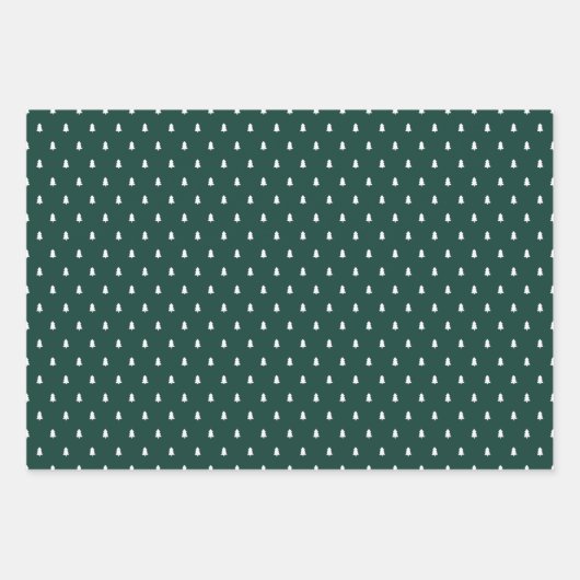 Rustic Green Tartan Pset Merry Kerstmis Pattern Inpakpapier Vel (Voorkant 3)