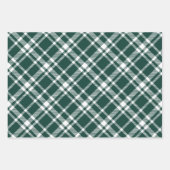 Rustic Green Tartan Pset Merry Kerstmis Pattern Inpakpapier Vel (Voorkant)