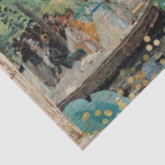  Rustic Green Texture Renoir Decoupage Tissuepapier (Detail)